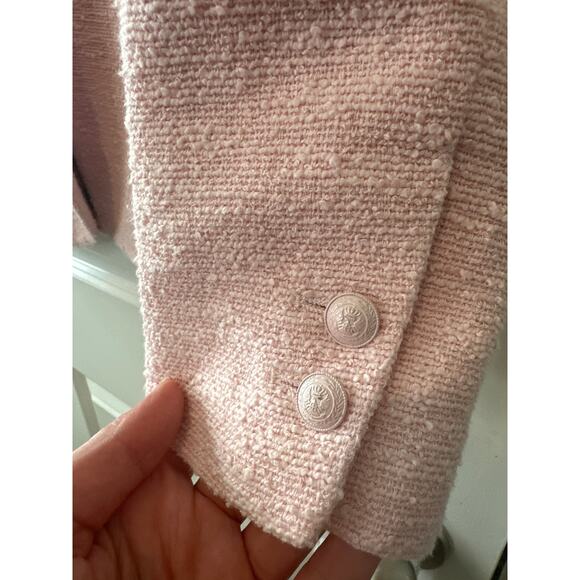L’Agence Pink Chamberlain Textured Tweed Blazer Jacket Size 8 Elegant - Picture 9 of 16
